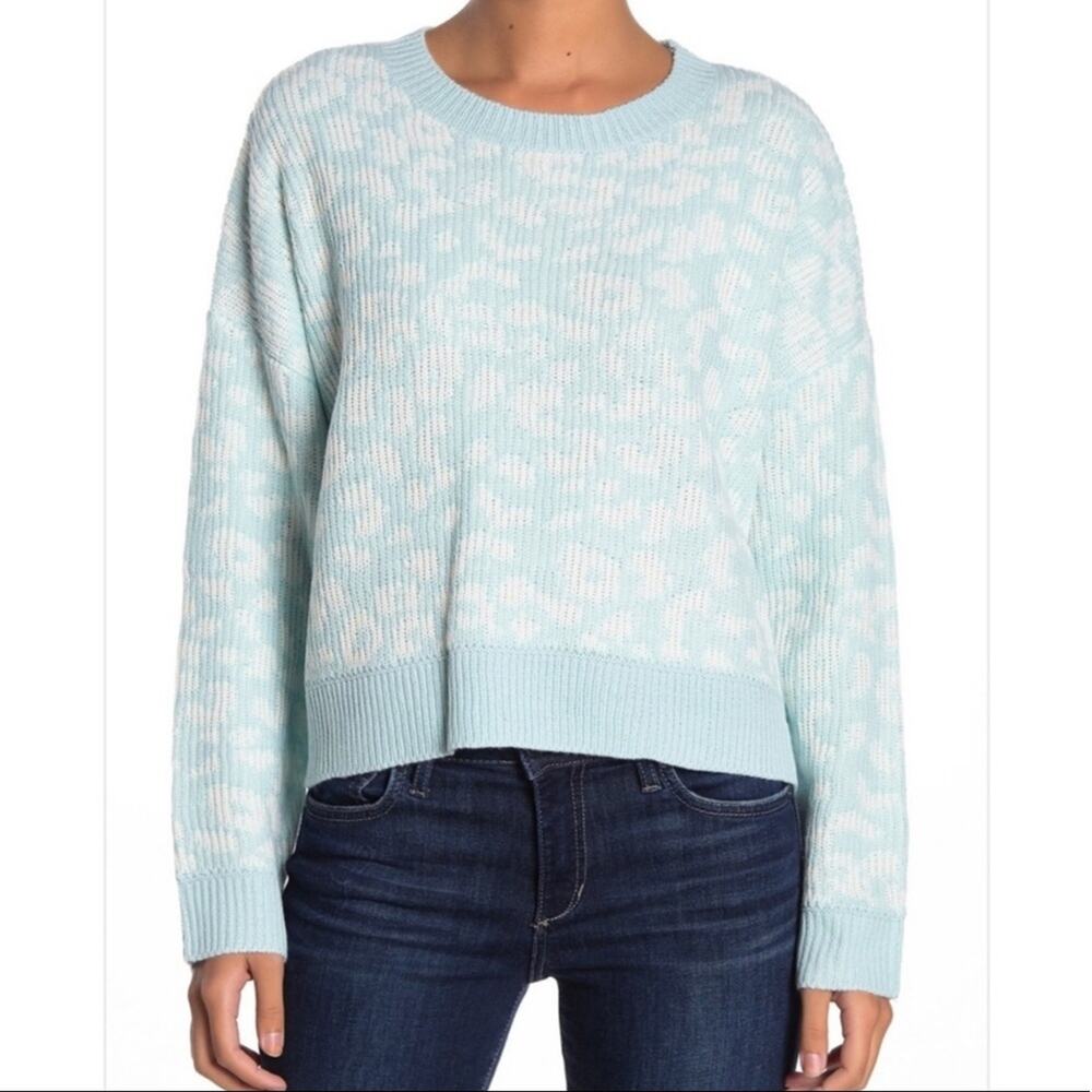 John + Jenn Women's Leopard Print Dolman Sleeve Sweater Medium
